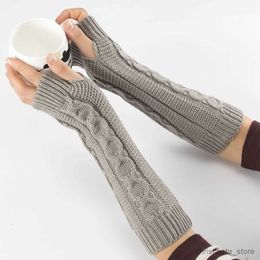 Children's Mittens Autumn Winter Knit Men Women Warm Arm Girl Fashion Girls Clothes Gothic Gloves Full Finger Mittens Hand Warmer Glove R231128