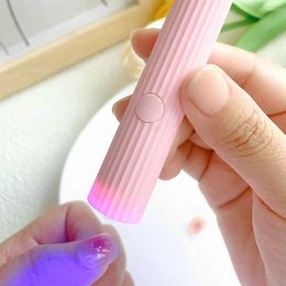 Nail Dryers LULAA Pink Rechargeable Dryer Uv Led Lamp Light For Curing Gel Polish Drying Quick Dry Art Tools