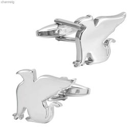 Cuff Links Minimalist Business Premium Suit Shirt French Gryphon Cufflinks Angel Wolf Sleeve Button Men's Cuff-link Wedding Luxury Jewellery YQ231128