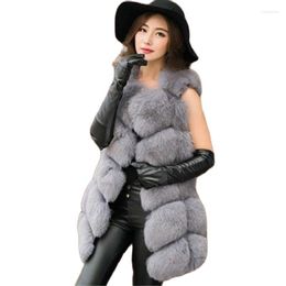 Women's Fur Woman Thick Advanced Imitation Vests Female Winter Waistcoat Warm Vest Lady Coat Overcoat