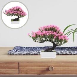 Decorative Flowers Artificial Pine Tree Bonsai Desktop Fake Po Prop Home Table Centrepiece