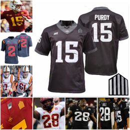 Custom Iowa State Cyclones jersey Football College 15 Brock Purdy 88 Charlie Kolar 1 Tarique Milton 28 Breece Hall 9 Will McDonald IV Mens Women Youth Jersey