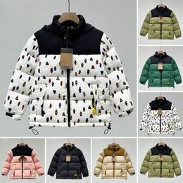 Kids children Down Coat NF designer 2024 winter Jacket boys girls outdoor Down hooded Warm Parka Black Puffer Jackets Letter Print Clothing Outwear Windbreaker