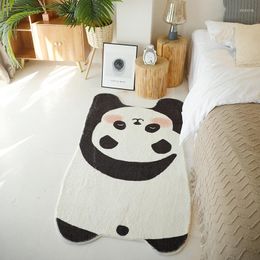 Halılar Panda Halı Oturma Odası Modern Sevimli Karikatür Çocuk Kat Mat Su Emici Banyo Peluş Peluş Anti Yatak Odası Halılar