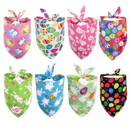 Accessories 50pcs Dog Bandana Rabbit Easter Pet Accessories Small Dog Cat Bandanas Scarf Puppy Bib Holiday Dog Products Pet Supplies