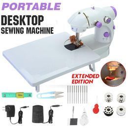 Machines Mini Sewing Machine Portable Handheld Stitch Sew Needlework Cordless Clothes Fabrics Hand Electric Sewing Machines Accessories