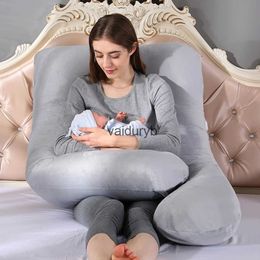 Womenvaiduryb Mutterschaftskissen, U-förmiges Kissen, Kristall-Samt, seitliches Schlafkissen, Nickerchenunterlage, Schwangerschaft