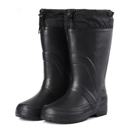 Rain Boots Men Rain Boots High Rain Boots Platform Snow Boots Winter Windproof Cotton Winter Warm Slip on Shoes for Men Zapatos Mujer 231128
