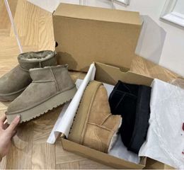 Designer Classic Ultra Mini Boots Snow Boot Platform Women Men Fur Sheepskin Tasman Tazz Chestnut Sand Mustard Seed Beige Driftwood Australian Winter Ankle shoe113