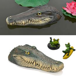 Garden Decorations water floating animal statue crafts pond head frog outdoor swimming pool koi decoration 231127