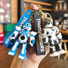 Transformers Keychain Pendants Anime Car Key Ring Cartoon Doll Backpack Pendant Toys Gift