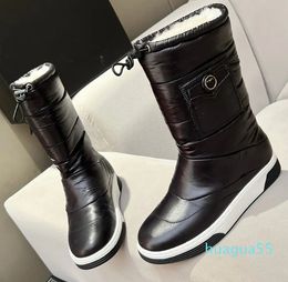 Knee Boot Platform Heels Windbreak Rope Booties With Dust Bags Silver Black White Leisure Shoe