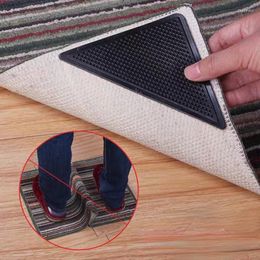 Bath Mats 4pcs Anti Slip Rug Carpet Mat Pad Grippers Sticker Curling Gripper Skid Self-adhesive Silicone Grip