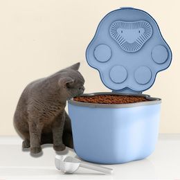 Feeding 46kg Pet Food Storage Container Moistureproof Cat Dry Food Storage Bucket Plastic Storage Box for Storaging Pet Snacks 2022