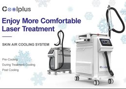 FDA approval COOLPLUS Skin Air Cooling system Use for laser machine Zimmer Cryo Therapy Pain Reduce Cooler For Laser Treatment -40°C Beauty machine by DHL