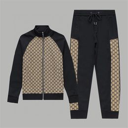 Designer jacket mink velvet set high street sports pants letter printed casual sports suit top jacket 3878