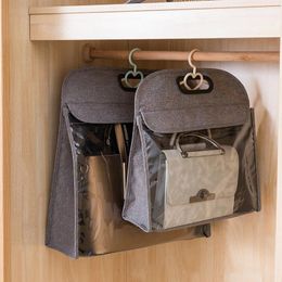 Storage Boxes & Bins Hanging Wardrobe Organiser Dustproof Handbag Bag Transparent For Closet1