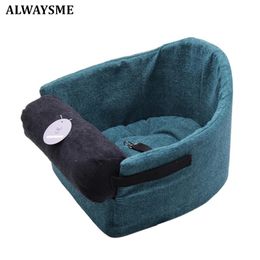 Carriers ALWAYSME Pet Car Booster Seats Cushion Carrier With Seat Belts For Small Size Dogs and Carts
