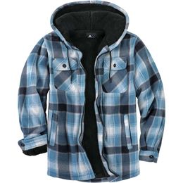 men's flannel shirt jacket wool lined plaid jacket full zip hooded sweater winter jacket winter jacket mens winter jacket 9OMC9