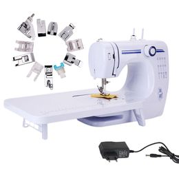 Machines INNE Sewing Machine Mini Manual Portable Assistant Household Knitting Electrical DC Power With Pedal Night Light Double Needle