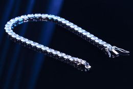 Gift Wrap 3mm Test Passed Moissanite Tennis Bracelets For Men Women Lab Full Diamond Bangle 925 Sterling Silver Jewelry Certified 5072179