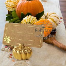 20PCS Pumpkin Place Card Holder Party Table Decoration Favors Event Shower Birthday Setting Supplies Halloween Favours Thanksgiving Gifts