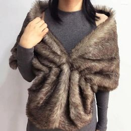 Scarves Women Faux Fur Shawl Coat Warm Thickened Coldproof Cape Women's Elegant For Formal