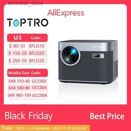 Projectors TOPTRO Projector 4K 600ANSI Full HD 1080P 16000L WiFi 6 Bluetooth Android Projector Auto Focus/Keystone Home Theater Proyector Q231128