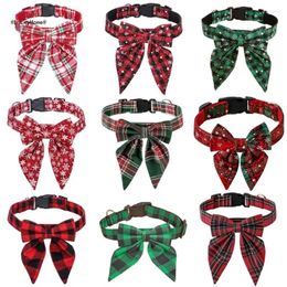 Dog Collars 11UA Christmas Cat Collar Adjustable Dogs With Bowtie Kitten Necktie Cats Festival Costume Pet Party Accessory