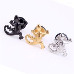 Stud Earrings Animal Gecko Statement Studs 2023 European Titanium Steel Simple Fashion Jewellery For Women Man Lover'S Gift