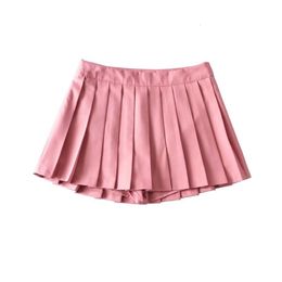 Skirts Super Mini Skirts For Women Summer White High Waist Skirts Pink Vintage Sexy Skirts Black Preppy Style Pleated Skirt Tennis Blue 230428