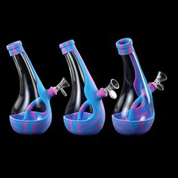 Hookahs Sile Glass Pipe 18Cm High Hookah Detachable Dab Rigs Smoking Accessories Oil Rig With 14Mm Bowl Wholesale Drop Delivery Home Dhg82