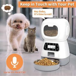 Feeding New 3.5L Automatic Pet Feeder Smart Food Dispenser For Cats Dogs Timer Stainless Steel Bowl Auto Dog Cat Pet Feeding Pet Supplie
