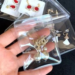 Jewellery Boxes 10 50Pcs Transparent PVC Organiser Pouches Bags Anti Oxidation Earring Pendant Necklace Bracelet Storage Holder Box 231127