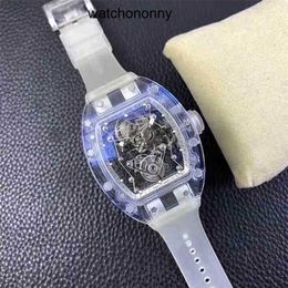 Designer Ri mlies Luxury watchs Automatic Millers Mechanical Wristwatches 56 02 Watch Crystal Alloy Skeleton Tourbillon Gmt Clock Reloj Leisure Mens Watches