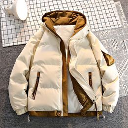 Men's Down Parkas Men Hooded Winter Thicken Warm Man Windproof Jacket Streetwear Casual Padded Male Loose Coats 231128