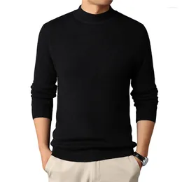 Men's Sweaters Men Sweater Solid Pullovers Mock Neck Spring And Autumn Wear Thin Fashion Undershirt Size M To 4XL Clothing