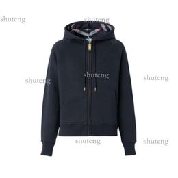 Ladies Designers High Quality Womens Hoodies Sweater Jackets Burbrerys with Zipper Women Slim Hoodie Sweatshirt Brands Tops Spring 548