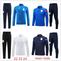 Italys adult tracksuit long zipper jacket Sportswear 22 23 24 Italias man and kids football tracksuits chandal futbol Sweatshirt Jacket Tracksuit kit