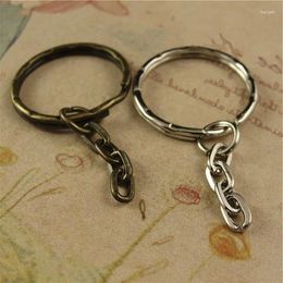 Keychains 20pcs Antique Bronze Key Ring Keychain Split Chains Keyrings DIY Retro Fashion Jewellery Accessories Findings