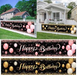 Party Decoration Happy 40th Birthday Backdrop Background Banner For Man Woman Balloon Door Curtain 30 Years Anniversary 50 Decor