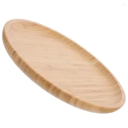 Plates Wooden Serving Platter Bamboo Platters Dinner Tray Fruit Pastry Snack Tea For Storage Board