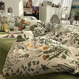 Bedding sets Ins Dandelion Set Duvet Cover Flat Bed Sheet cases Adult Kids Plants Flowers Soft Linenvaiduryd