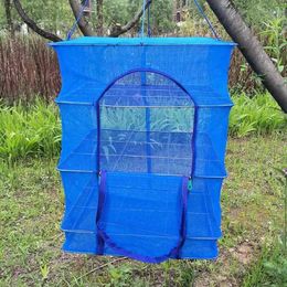 Tanks Folding Drying Fish Net Drawer Cage Drying Meat and Vegetables Net Rack Drying Goods Household Creative Fish Drying layered Net