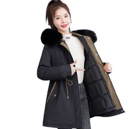 Custom logo long winter hood jackets parkas 2023 women's parkas with cotton