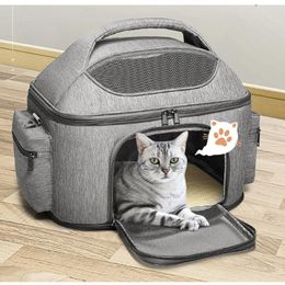 Carrier Outdoor Pets Handbag Portable Dog Cat Carrier Bag Puppy Travel Foldable Shoulder Bag Mesh Backpack