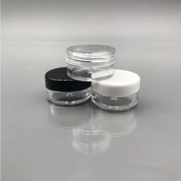 3 G 5 ML Empty Clear Container Jar with MultiColor Lids for Makeup Cosmetic Samples, Small Jewelry, Beads, Nail Charms and Accessories Rqrlg