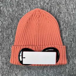 2023 Designer Company Beanies Winter Glasses Hat Men CP Ribbed Knit Lens Beanie Hip Hop Knitted Hats France UK High Street