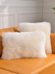 Cushion Decorative Pillow Fur Pillowcase Cushion Cover Decorative Long Hair Plush Case Luxury Series Style Faux Throw Decor 231128