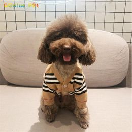 Jackets Luxury Puppy Dog Sweater Autumn and Winter Warm Clothing for Small Dogs Costume Coat Knitting Crochet Cloth SXXL